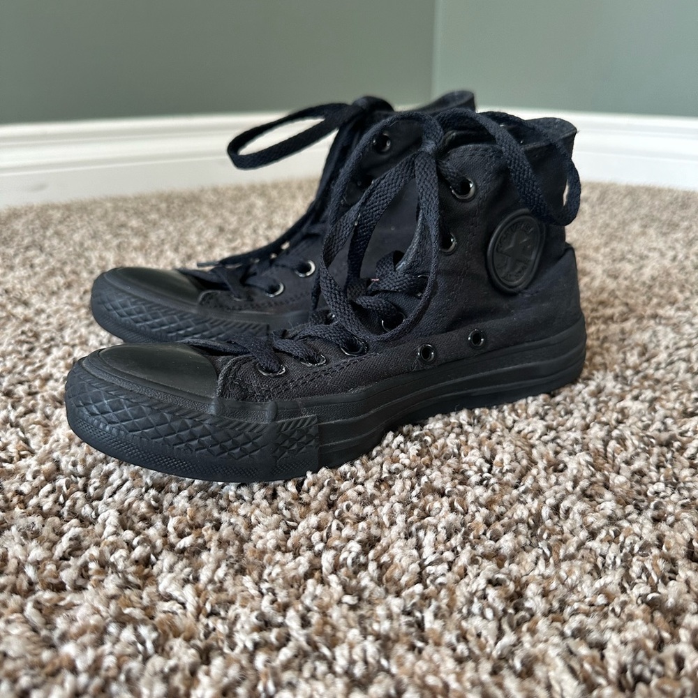 Converse black high top sneakers women